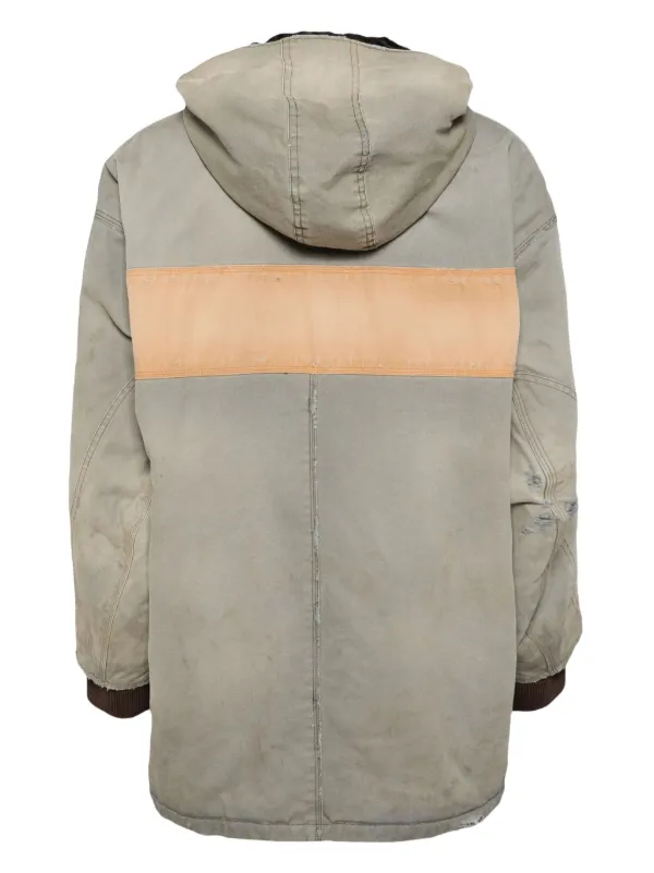 Kolor パッチワーク フーデッド ジャケット | グレー | FARFETCH JP