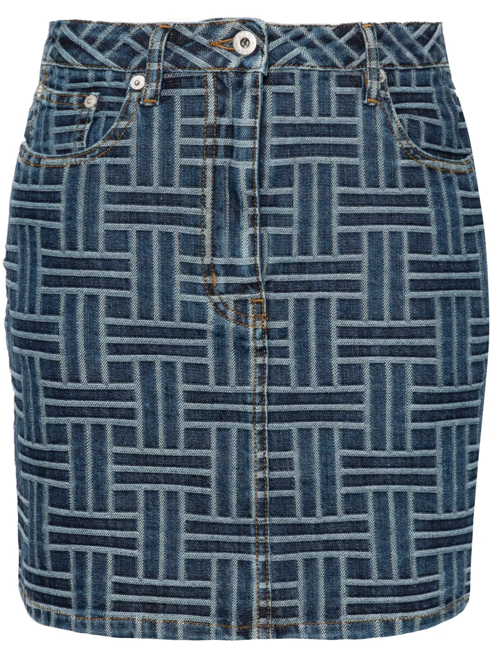 Kenzo Weave mini-rok Blauw