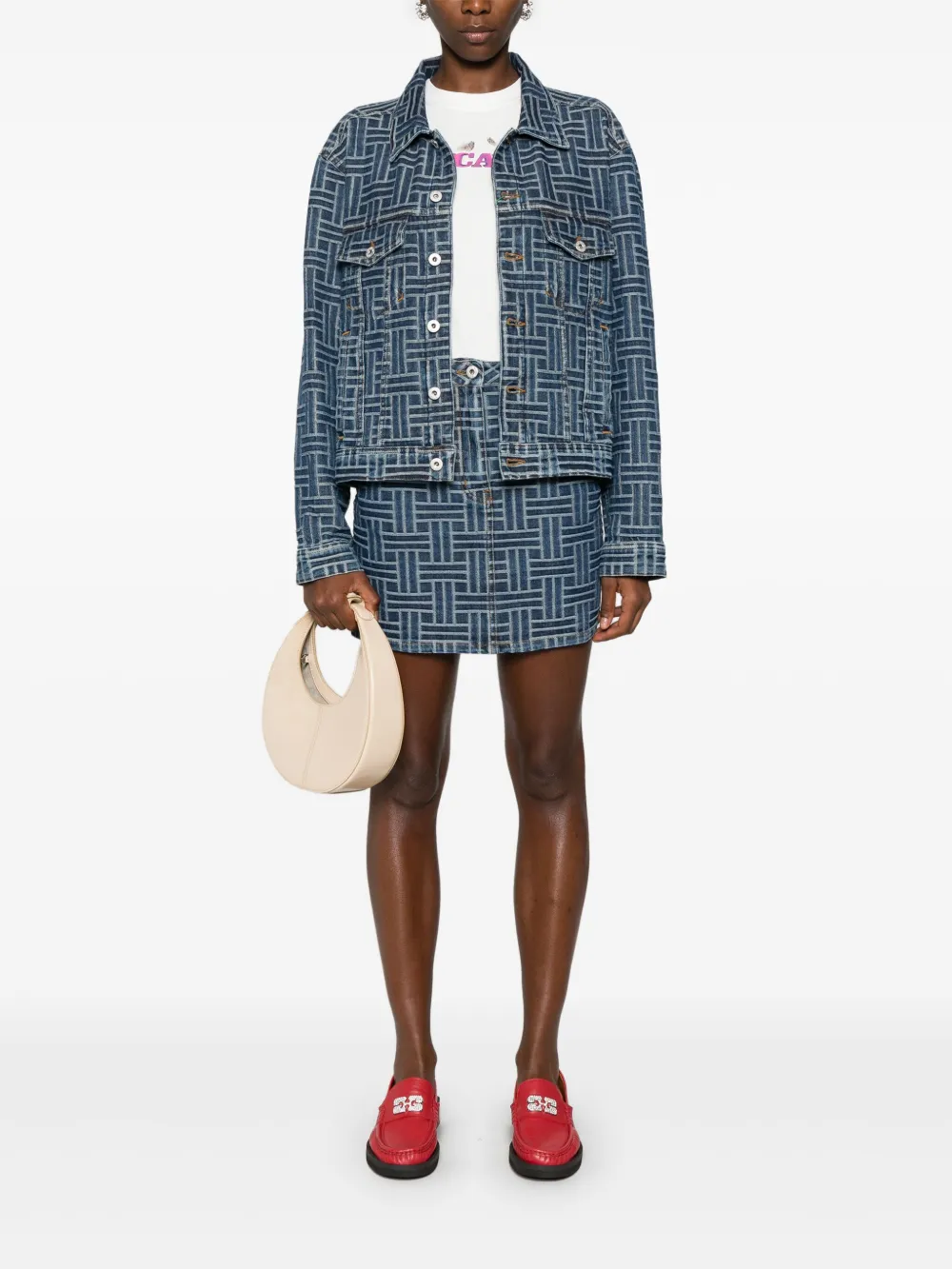 Kenzo Weave mini-rok - Blauw