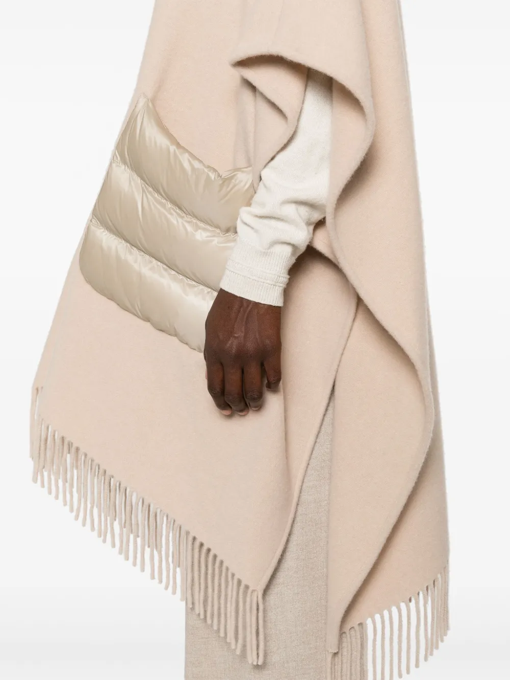 Herno Fringed Cape In 中性色