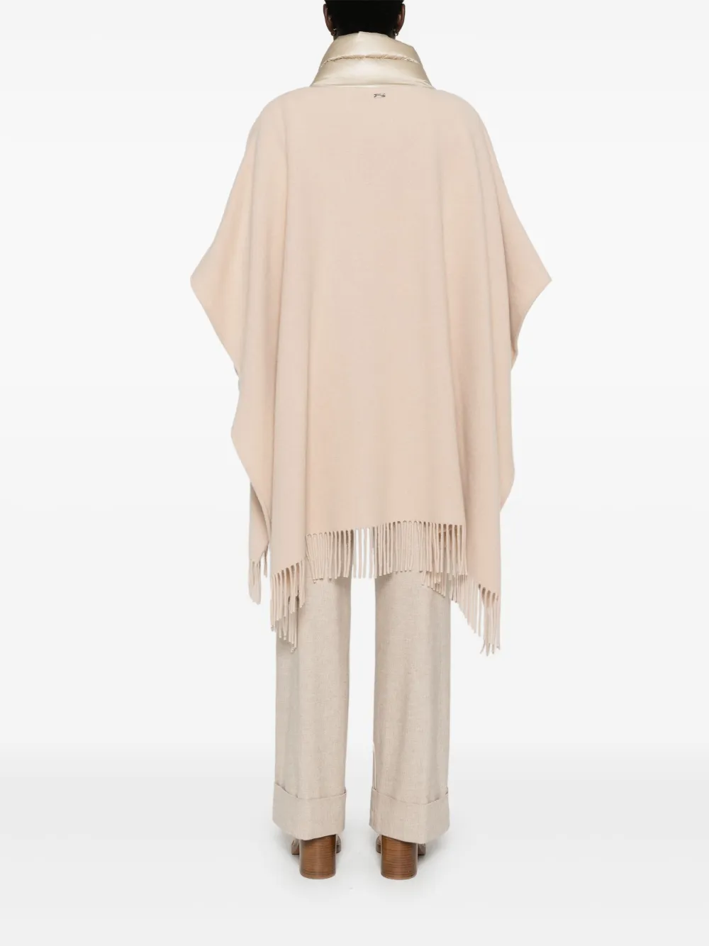Herno Fringed Cape In 中性色