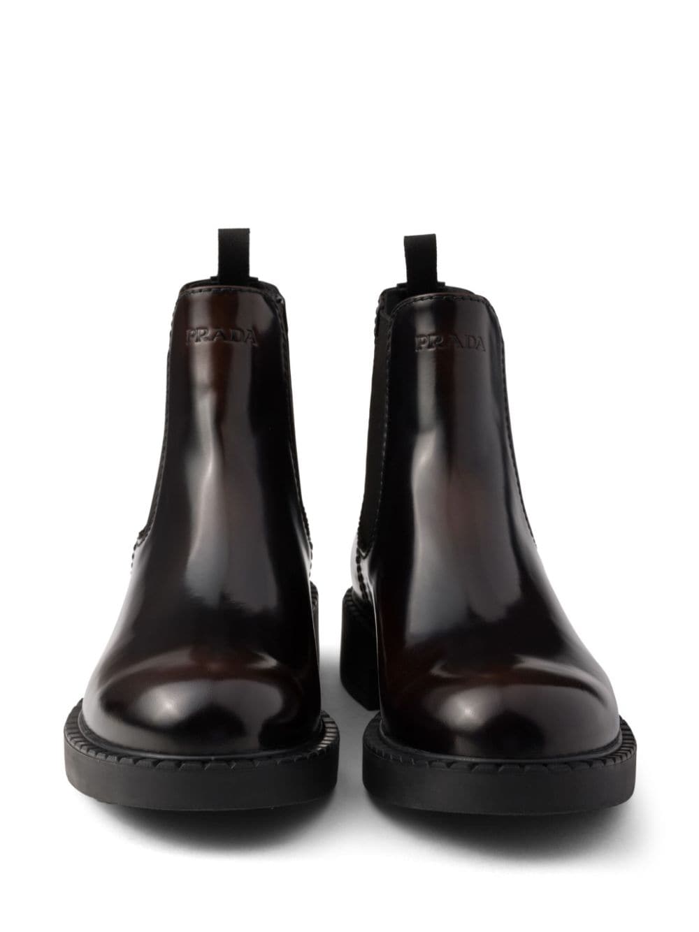 Shop Prada Brushed-finish Chelsea Boots In Brown