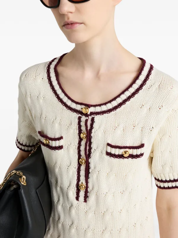 Prada ラウンドネック ニットミニドレス | ホワイト | FARFETCH JP