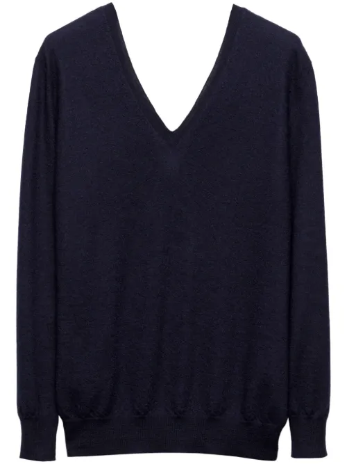 Pull en cachemire à col v - Prada - Modalova