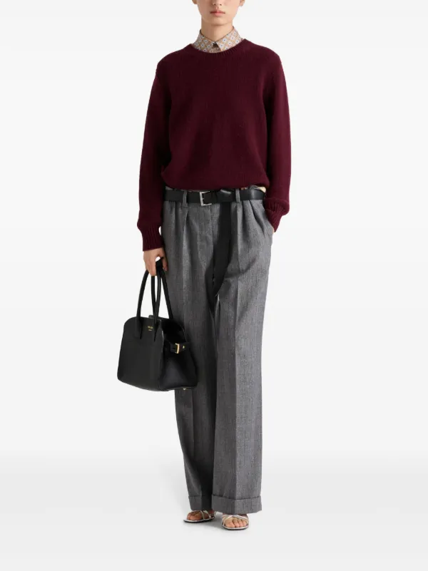 Prada クルーネック プルオーバー | レッド | FARFETCH JP