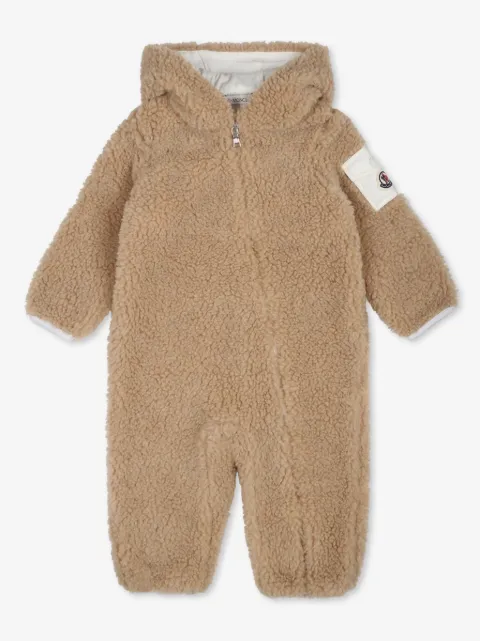 Moncler Enfant fleece hooded jumpsuit