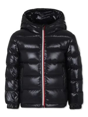 Moncler Enfant Maya Hooded Down Jacket | Black | FARFETCH RO