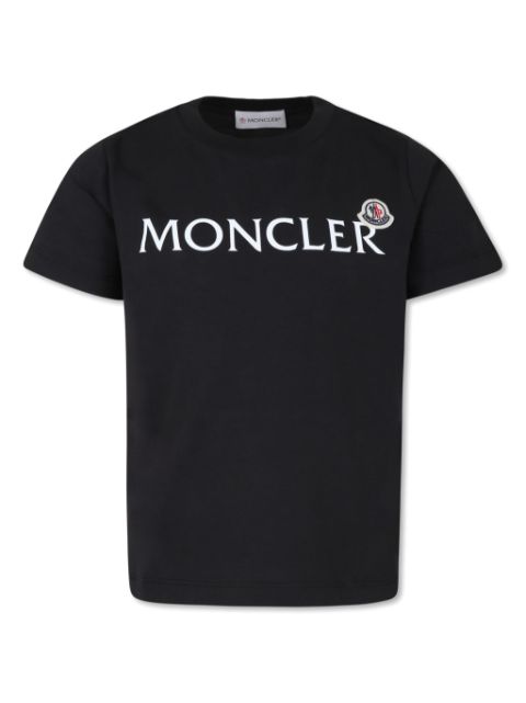 Moncler Enfant playera con logo estampado