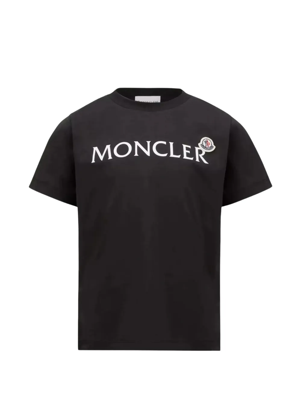 Moncler Enfant T-shirt met logoprint Zwart