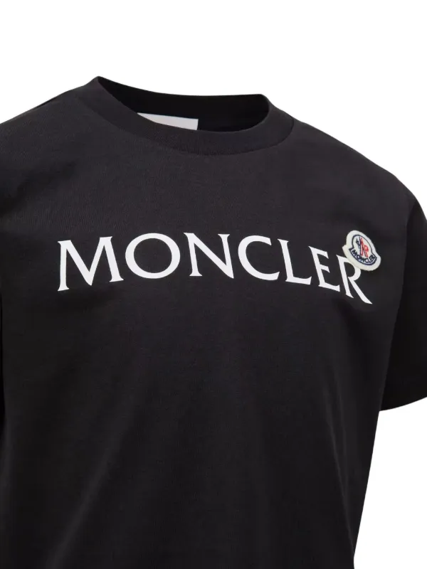 Moncler Enfant ロゴ Tシャツ | ブラック | FARFETCH JP