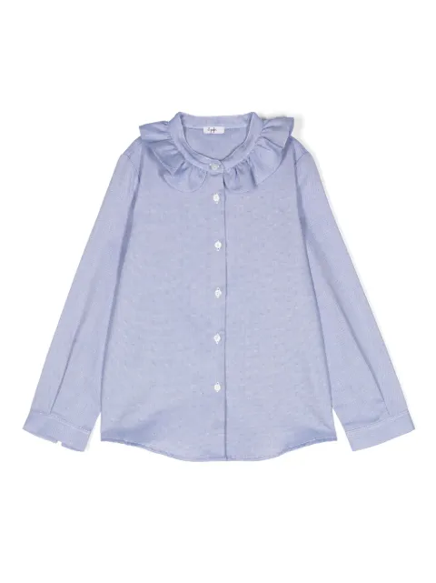 Il Gufo ruffle-collar cotton shirt