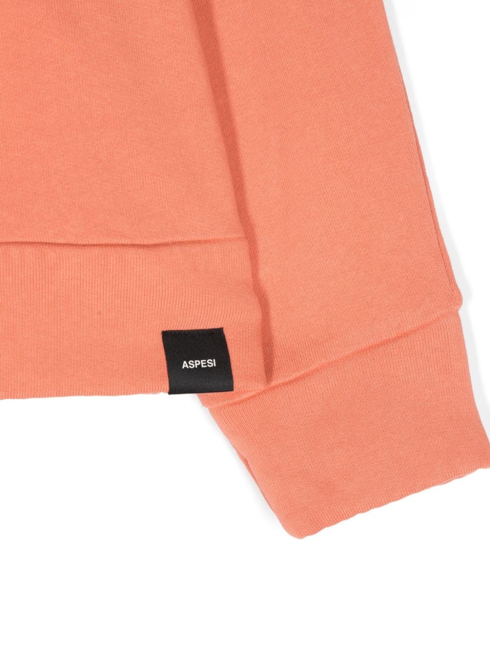 Shop Aspesi Logo-tag Cotton Sweatshirt In Orange