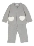 Il Gufo fur-hearts mélange tracksuit - Grey