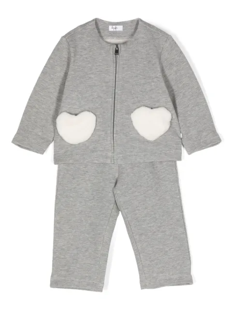 Il Gufo fur-hearts mélange tracksuit