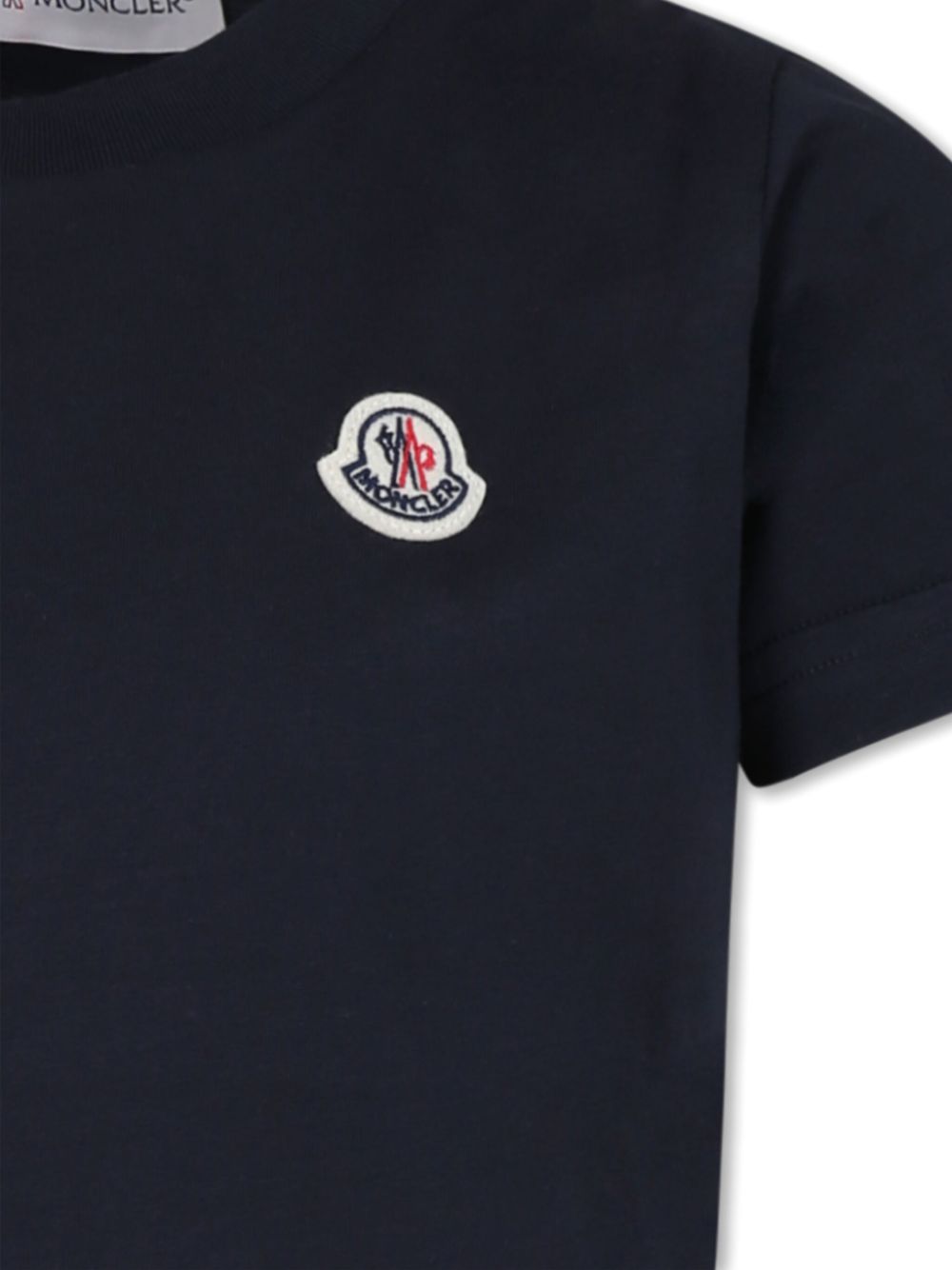 Moncler Enfant T-shirt met logopatch Blauw