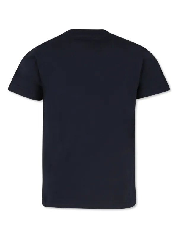 Moncler Enfant Logo Patch Cotton T-shirt | Blue | FARFETCH