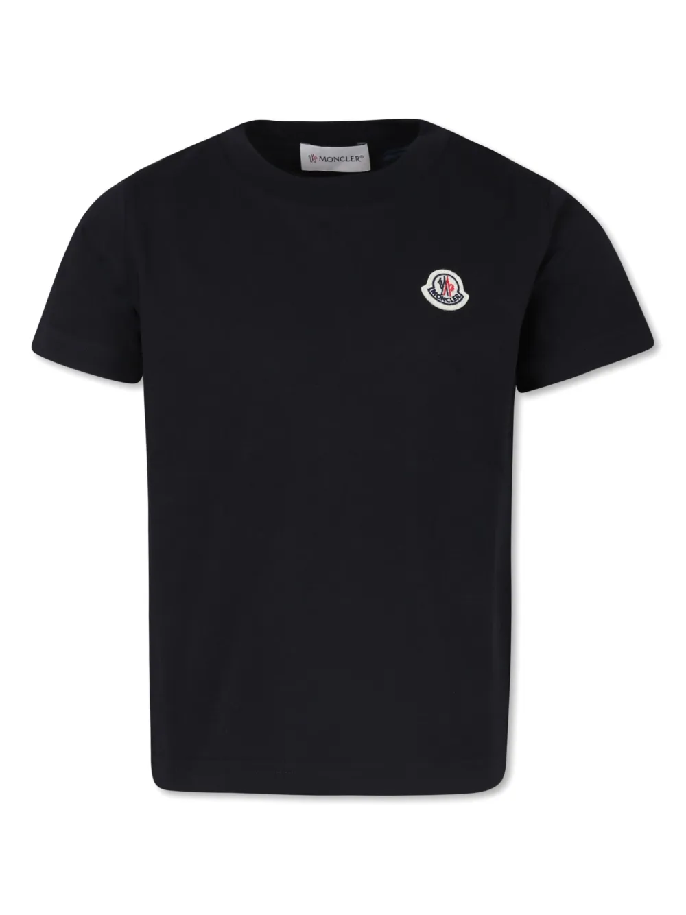 Moncler Enfant T-shirt met logoprint Zwart