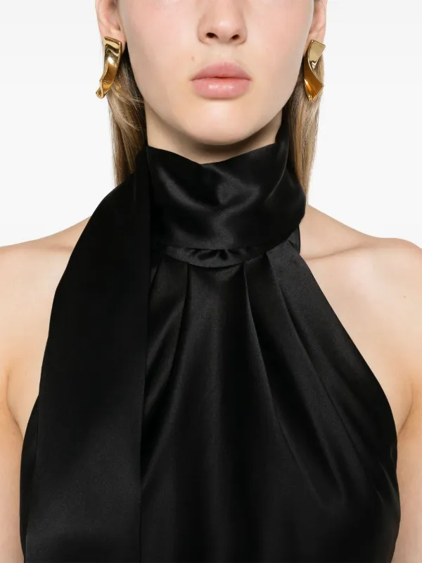 ワンピース MAX MARA BLACK SILK MOLI LONG DRESS Max Mara Silk Moli Long Dress in Black | Lyst