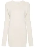 LEMAIRE short-sleeve knitted dress - Neutrals