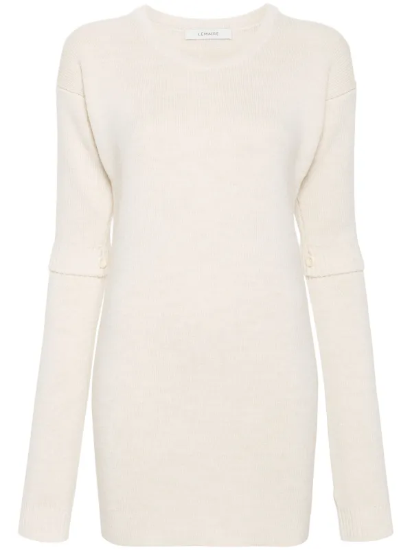 Lemaire Detachable-sleeve Dress in Neutrals
