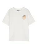 Moschino Kids Teddy Bear-print cotton T-shirt - White