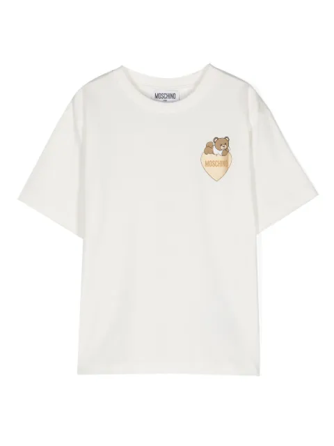 Moschino Kids Teddy Bear-print cotton T-shirt