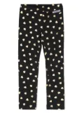 Moschino Kids heart-print cotton leggings - Black