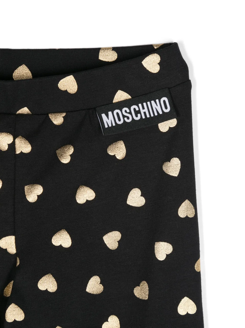 Moschino Kids Legging met hartprint Zwart