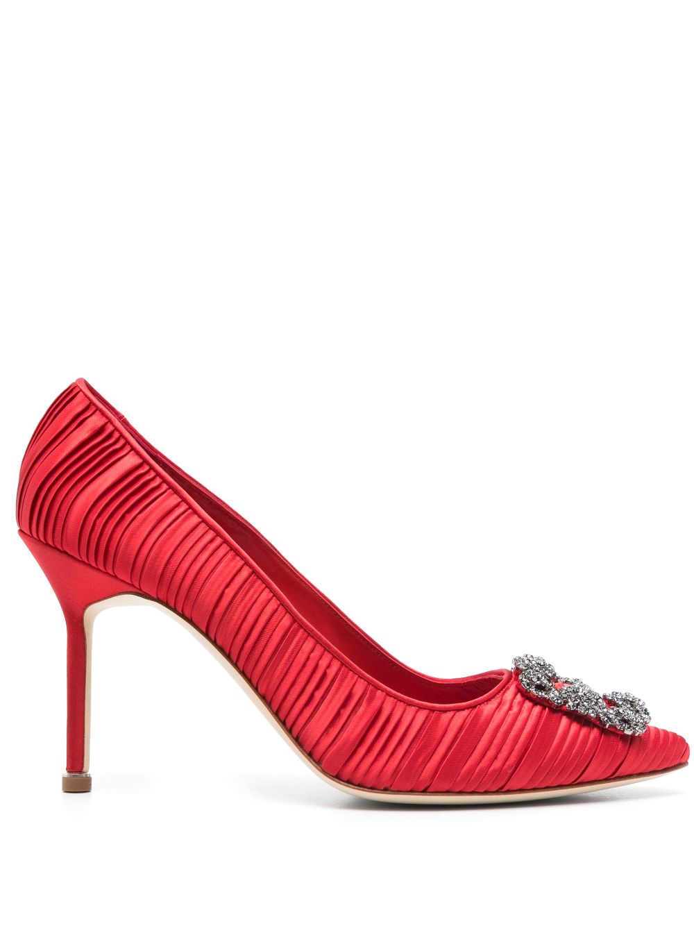 Manolo Blahnik 90mm Hangisi pumps Red