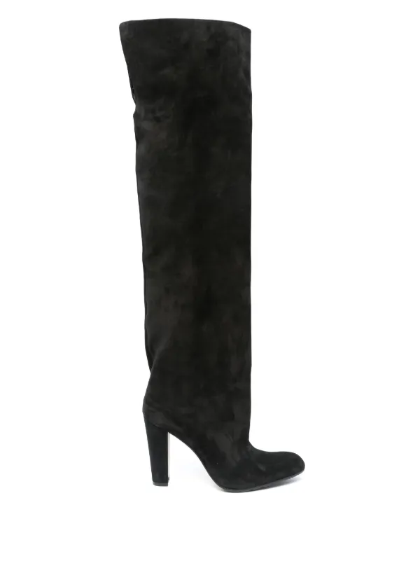 【MANOLO BLAHNIK】GARDAブーツ GARDAHI | Black Suede Knee High Boots | Manolo Blahnik