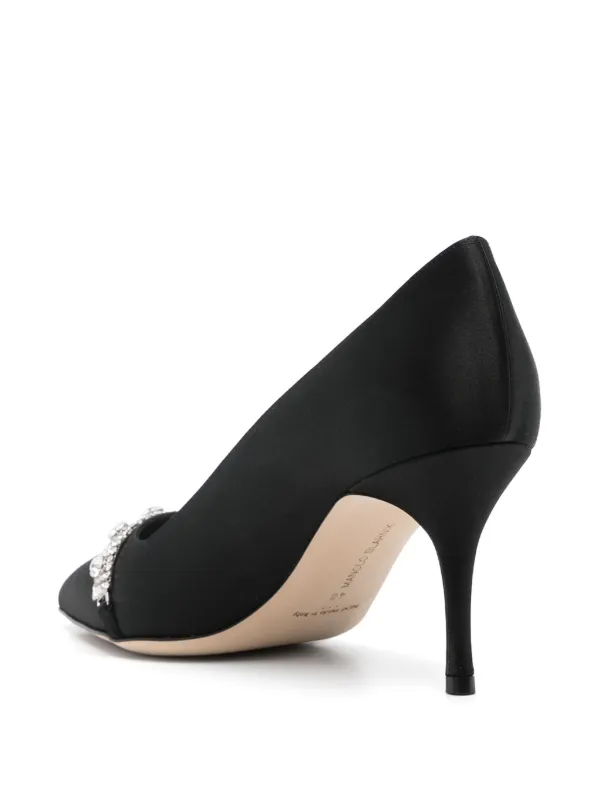 MANOLO BLAHNIK パンプス　ハイヒール　37 1/2 黒　エナメル MANOLO BLAHNIK ブラックハイヒール パンプス - メルカリ