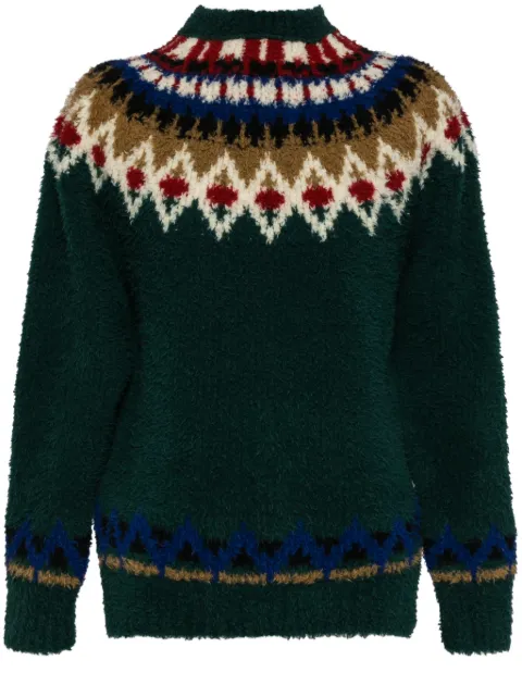 Kolor fray-detail chunky-knit sweater 