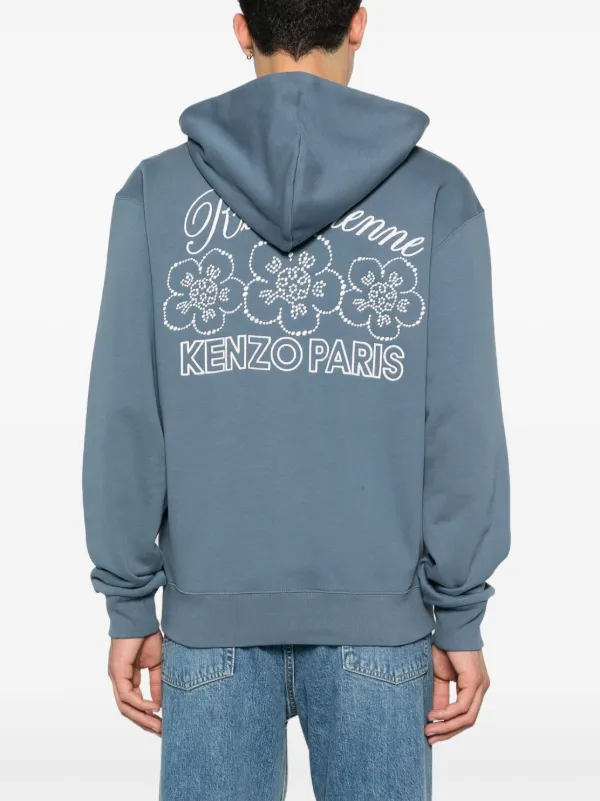 KENZO ブルー フード付きパーカー Kenzo Kids ジップアップ パーカー | ブルー | FARFETCH JP