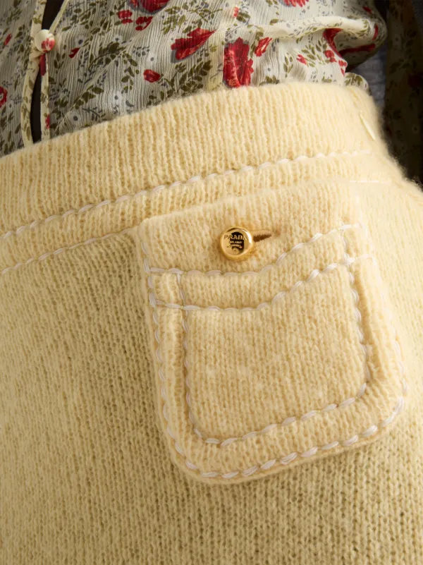 Prada カシミア ミニスカート | イエロー | FARFETCH JP Prada カシミア ミニスカート | イエロー | FARFETCH JP