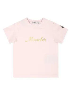 Fendi Kids Teddy bear-print stretch-cotton T-shirt | Pink