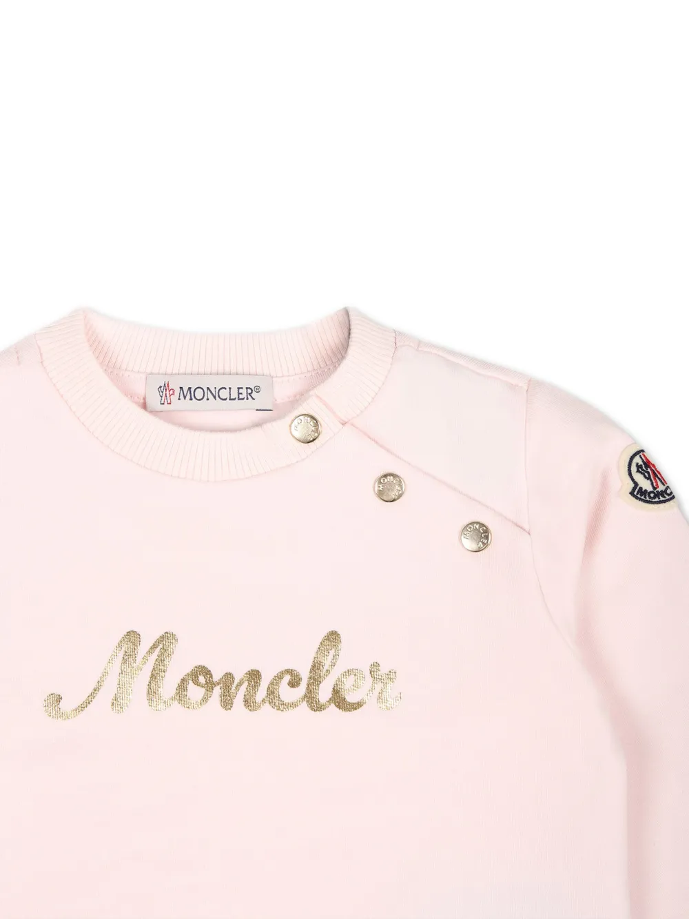 Moncler Enfant Sweater met logoprint Roze