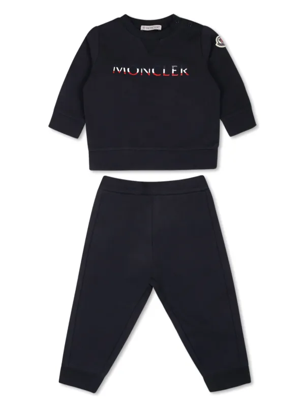 Moncler Enfant logo-print Cotton Tracksuit Set Blue FARFETCH PH