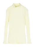 Il Gufo ribbed roll-neck jumper - Yellow