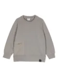 Aspesi Kids logo-tab cotton sweatshirt - Grey