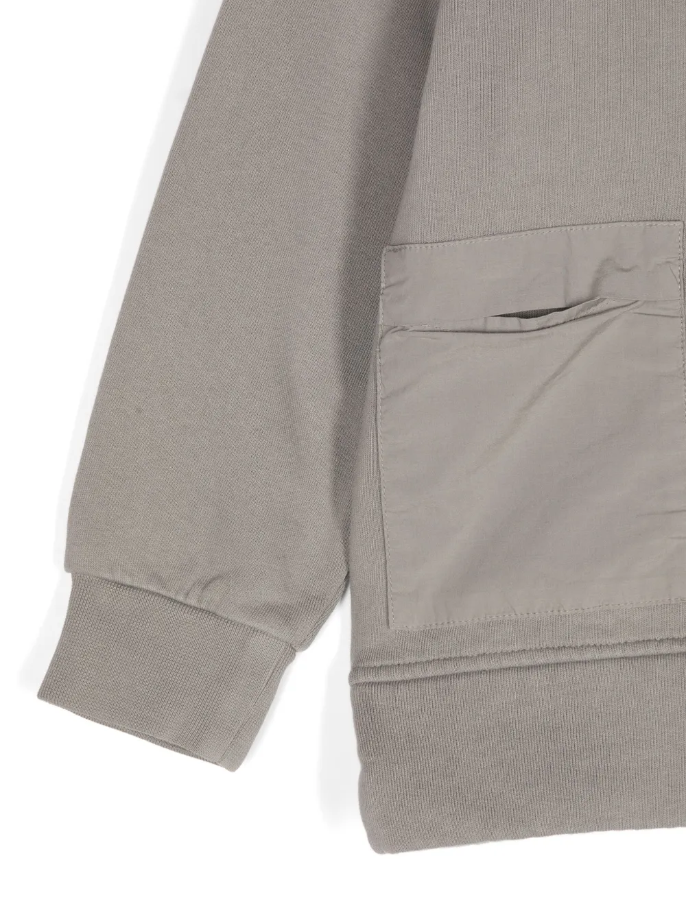 Aspesi Kids Katoenen sweater met logo-label Grijs