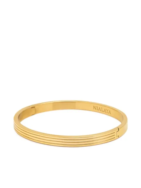 Nialaya Jewelry logo-engraved bracelet