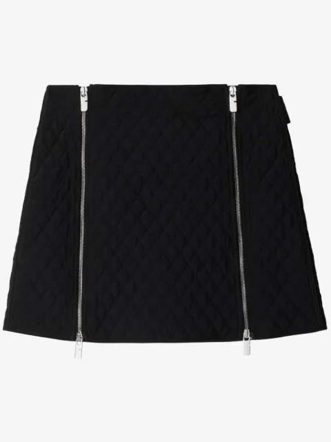 Burberry falda corta con diseño capitonado