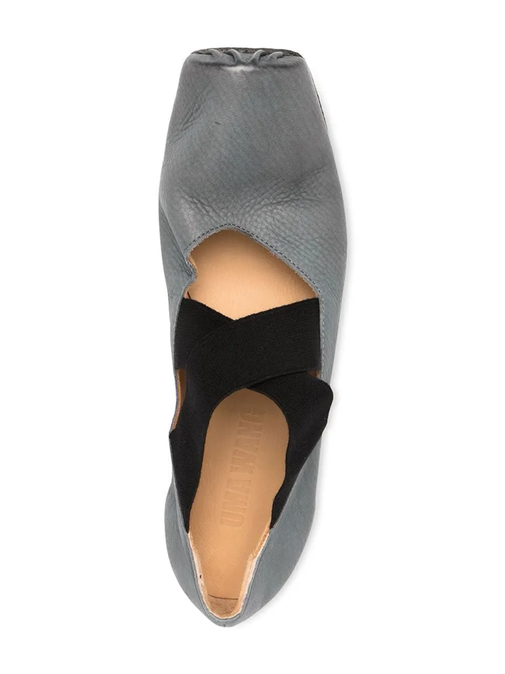 Uma Wang 25mm leather ballerina shoes Blauw