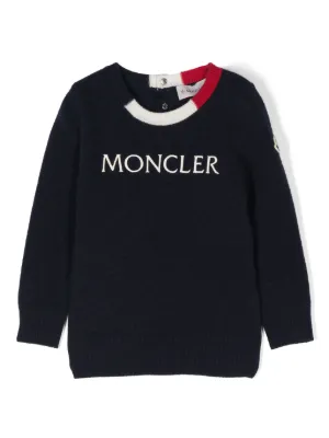 Moncler Enfant ロゴ スウェットシャツ | ブルー | FARFETCH JP