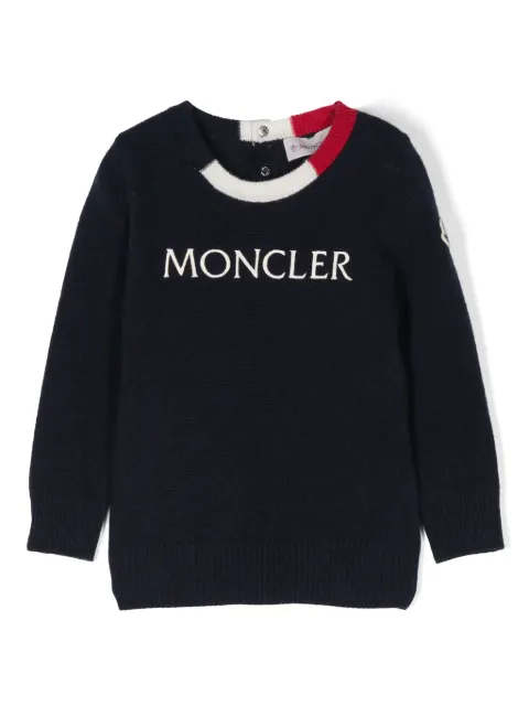 Moncler Enfant Maglione con ricamo logo