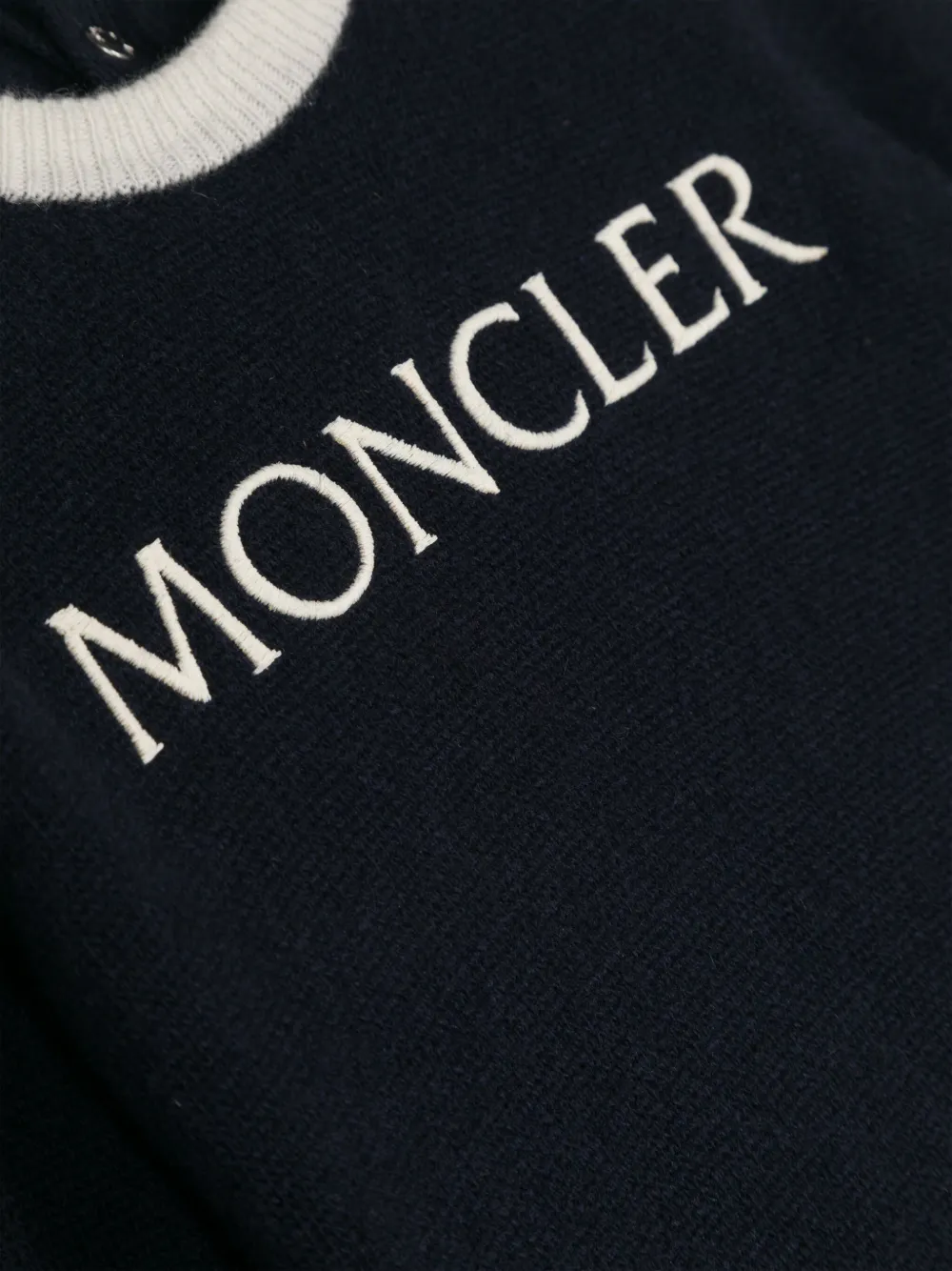 Moncler Enfant Trui met geborduurd logo Blauw