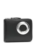 Comme Des Garçons Wallet eyelet-detail leather wallet - Black