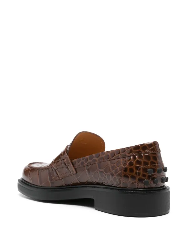 Tod's croc-effect Loafers | Brown | FARFETCH CA