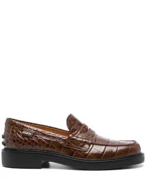 Tod's ペニーローファー | レッド | FARFETCH JP