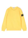 Stone Island Junior Compass-badge organic cotton sweatshirt - Yellow